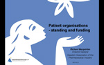 Screenshot: Patient organisations - standing and funding.